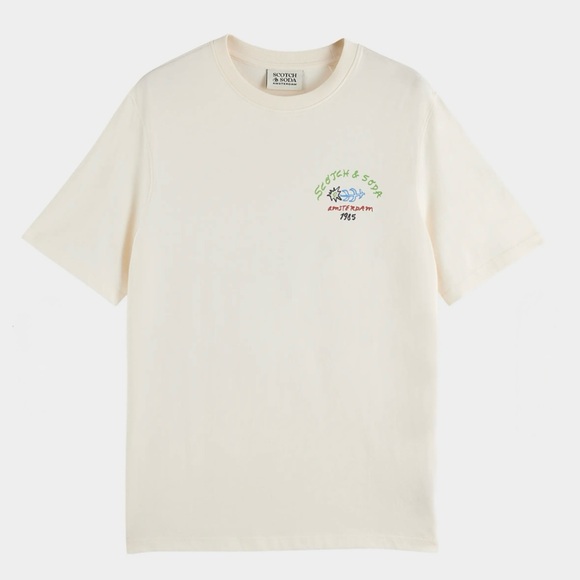 Scotch & Soda | REGULAR-FIT FRONT AND BACK ARTWORK T-SHIRT size L. Like New - Picture 1 of 3
